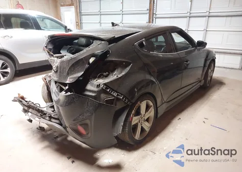 2013 Hyundai Veloster Turbo W/Blue from USA, damaged, VIN KMHTC6AEXDU098336